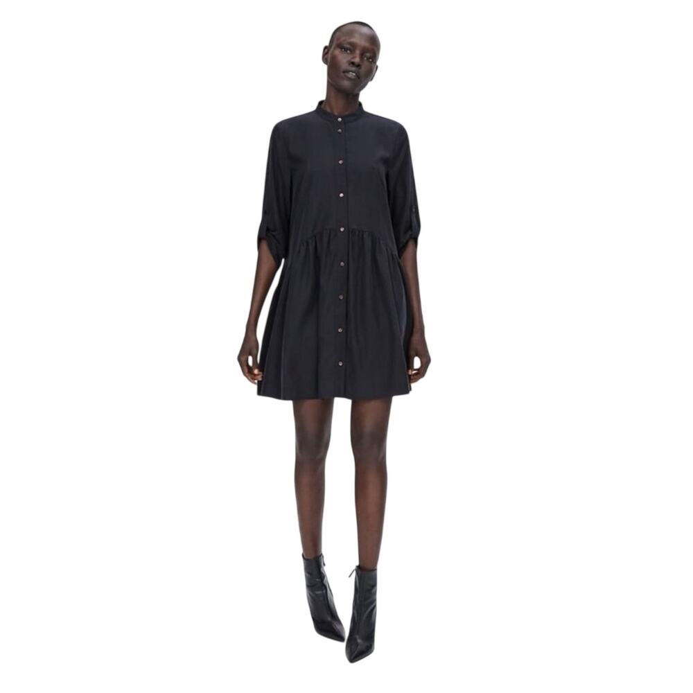 ZARA Flowy Oversized Shirt Dress